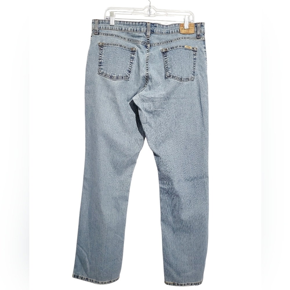 Levi Strauss Signature Mid Rise Straight Leg Jeans Women’s Size 14 Medium Stretc - Picture 3 of 12